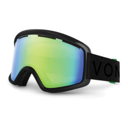 Men's Von Zipper Goggles - Von Zipper Beefy Goggles. Black Gloss Satin - Quasar Chrome